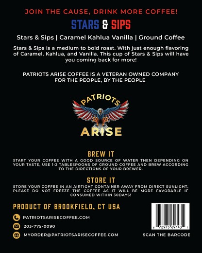 Stars & Sips | Caramel Kahlua Vanilla | Ground Coffee